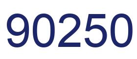 Número 90250 imagen azul