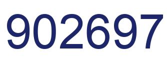 Number 902697 blue image