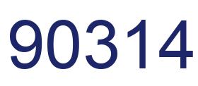 Número 90314 imagen azul