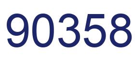 Number 90358 blue image