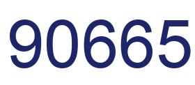 Número 90665 imagen azul