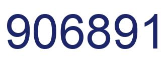 Number 906891 blue image