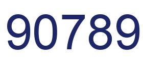 Número 90789 imagen azul