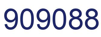 Number 909088 blue image