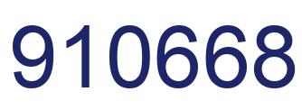 Number 910668 blue image