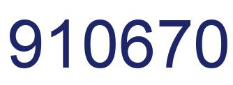 Number 910670 blue image