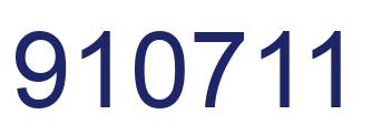 Number 910711 blue image