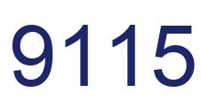 Número 9115 imagen azul