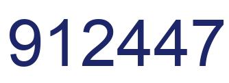 Number 912447 blue image