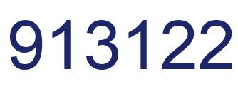 Number 913122 blue image