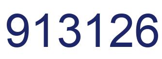 Number 913126 blue image