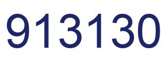 Number 913130 blue image