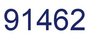 Number 91462 blue image