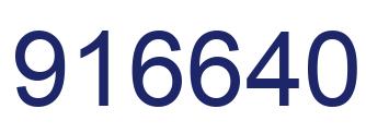 Number 916640 blue image