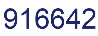 Number 916642 blue image