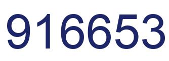 Number 916653 blue image