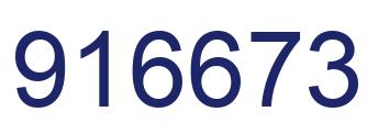 Number 916673 blue image