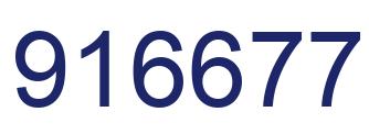 Number 916677 blue image