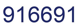 Number 916691 blue image