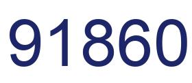 Número 91860 imagen azul
