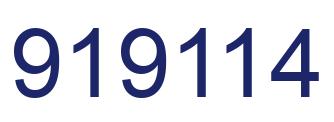 Number 919114 blue image
