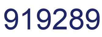 Number 919289 blue image