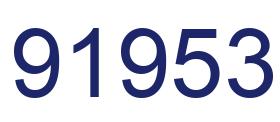 Number 91953 blue image