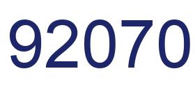 Number 92070 blue image