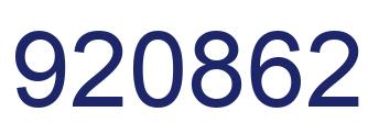Number 920862 blue image