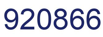 Number 920866 blue image