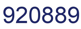 Number 920889 blue image