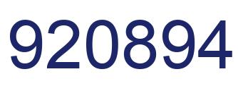 Number 920894 blue image