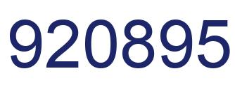 Number 920895 blue image