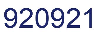 Number 920921 blue image