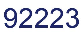 Number 92223 blue image