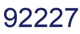 Number 92227 blue image