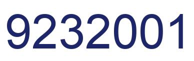 Number 9232001 blue image