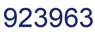 Number 923963 blue image