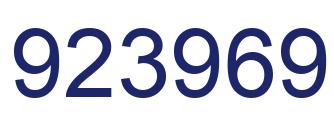 Número 923969 imagen azul