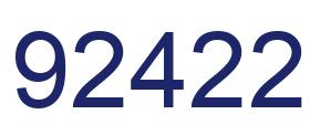 Number 92422 blue image