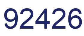 Number 92426 blue image