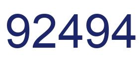 Number 92494 blue image