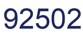 Number 92502 blue image