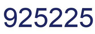 Number 925225 blue image