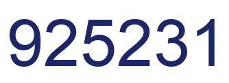 Número 925231 imagen azul