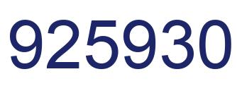 Number 925930 blue image