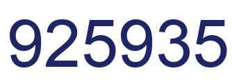 Number 925935 blue image