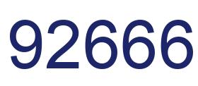 Número 92666 imagen azul