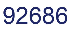 Number 92686 blue image