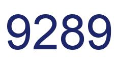 Number 9289 blue image